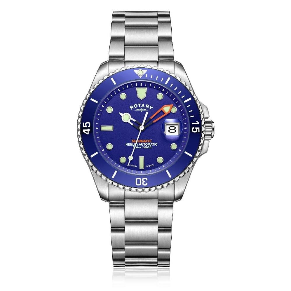 Henley Seamatic Blue automatic bracelet watch