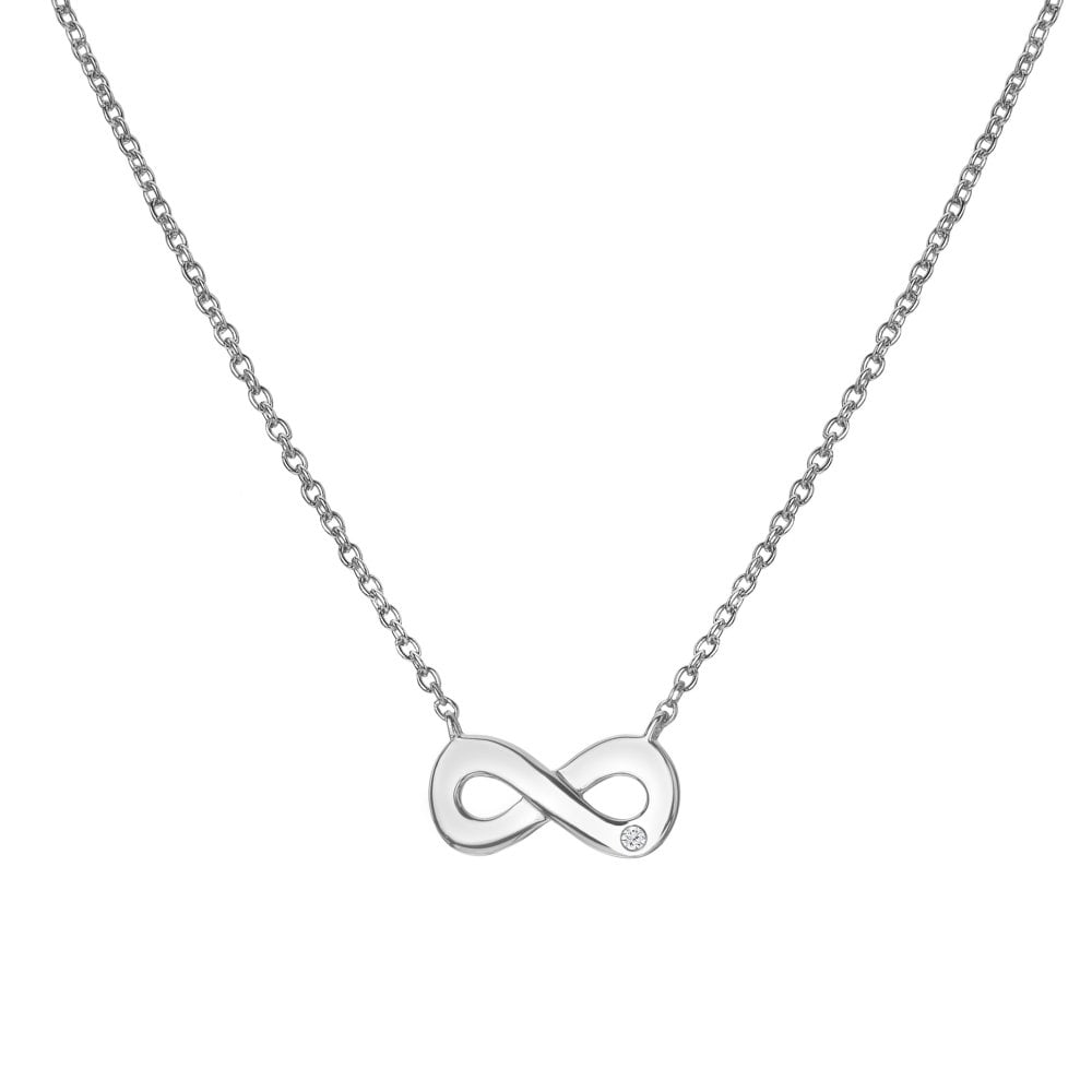 HD Silver Amulets Infinity Pendant + 16'-18' ext chain