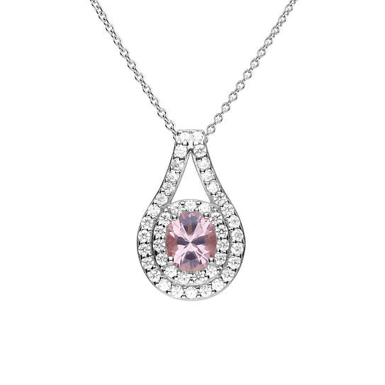 Pink Round Teardrop Pendant