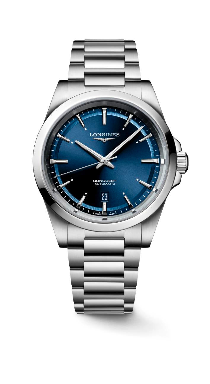 Conquest ss blu dial dte blt auto wtch