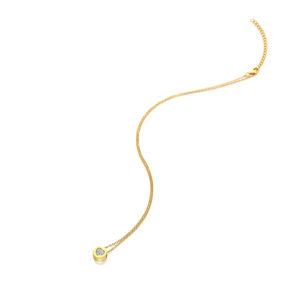 HD YGP White Topaz Heart Necklace