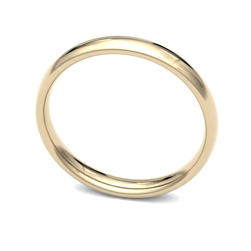 18cty 3mm med trad court plain wedd band