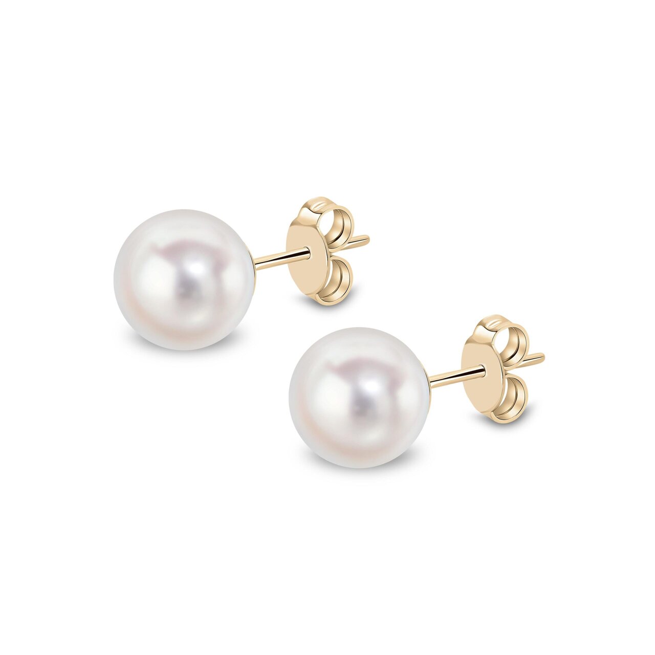 18ctw 8.5x9mm Akoya Pearl Stud Earrings