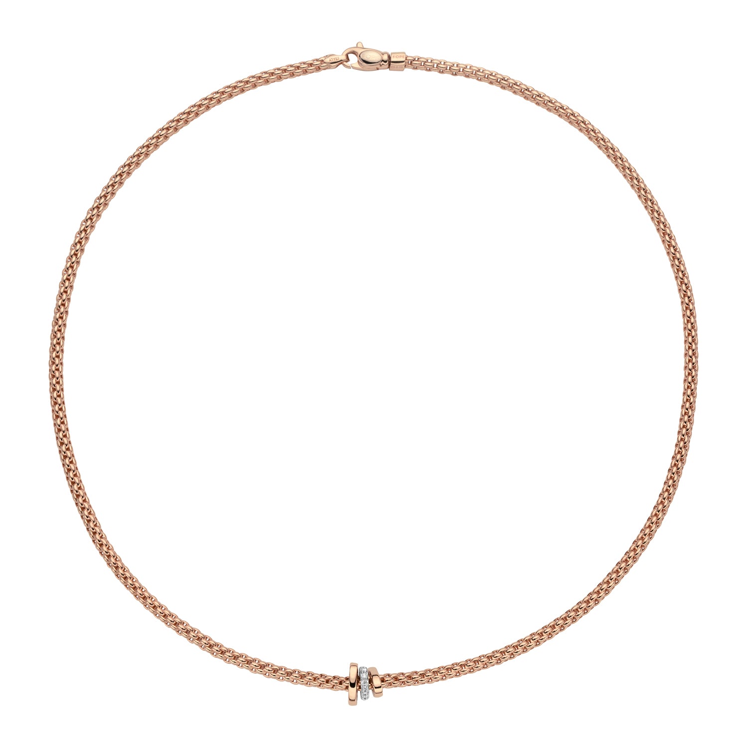 Prima Rope Necklace Wht dia 0.10ct