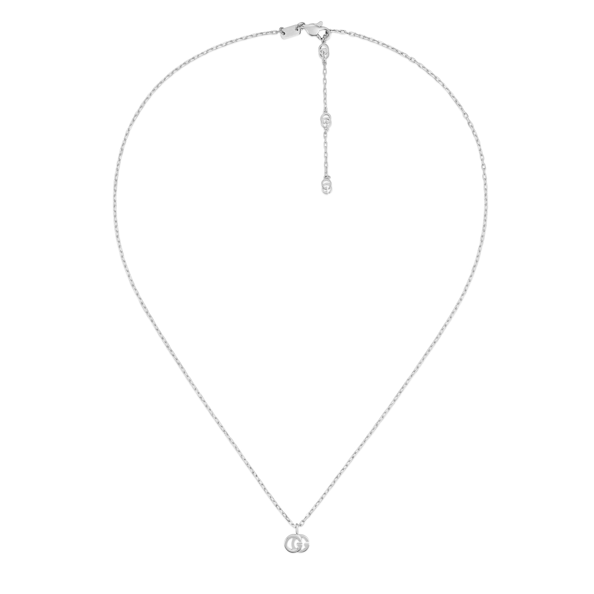 GG RUNNING NECKLACE IN WHITE GOLD