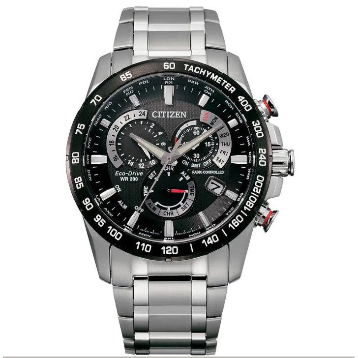 Citizen Perpetual Chrono A.T Black Dial Bracelet Watch