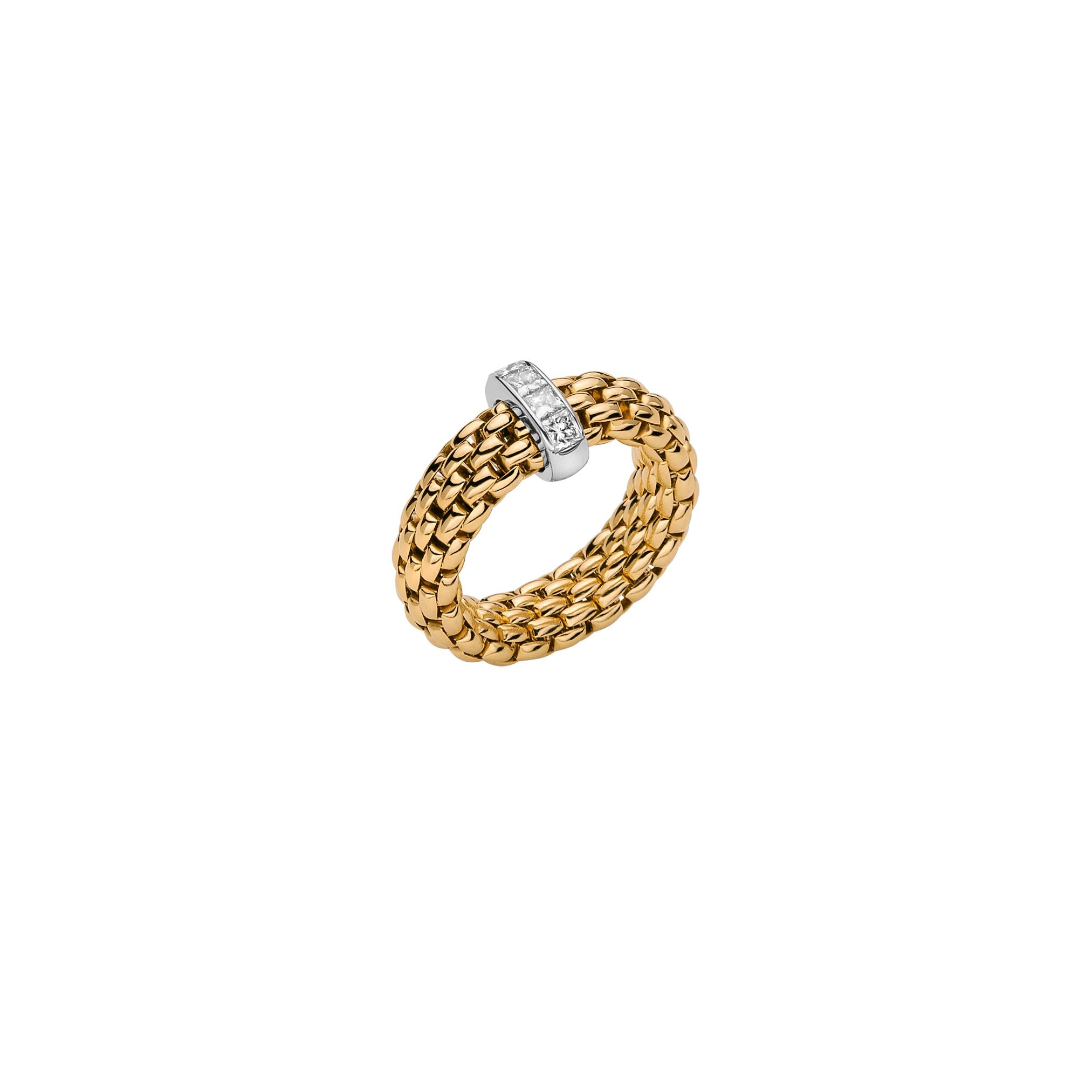 Vendome 18ct Yellow and White gold Diamond Set Ring