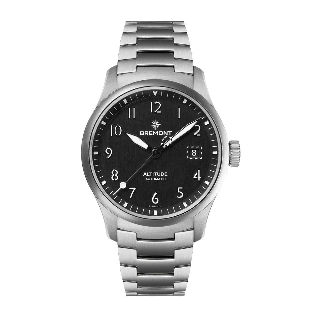 Altitude 39mm Date SS Blk Bracelet