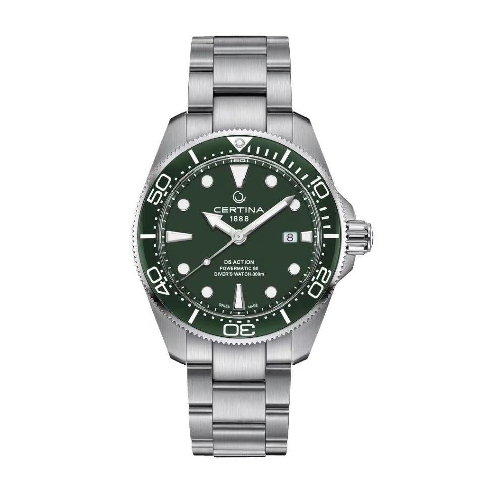 DS Action Automatic Green Dial and Bezel Bracelet watch