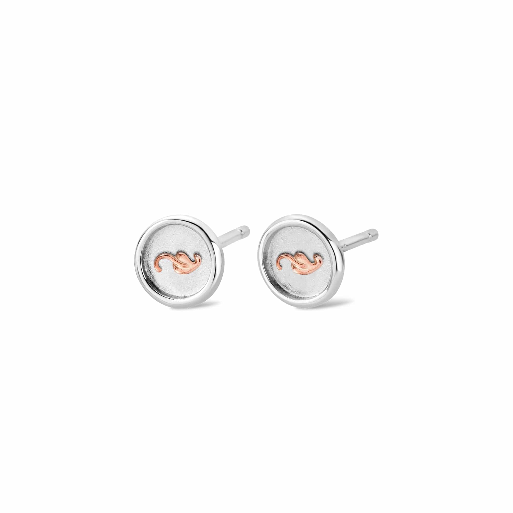 Clogau silver Insignia stud earrings