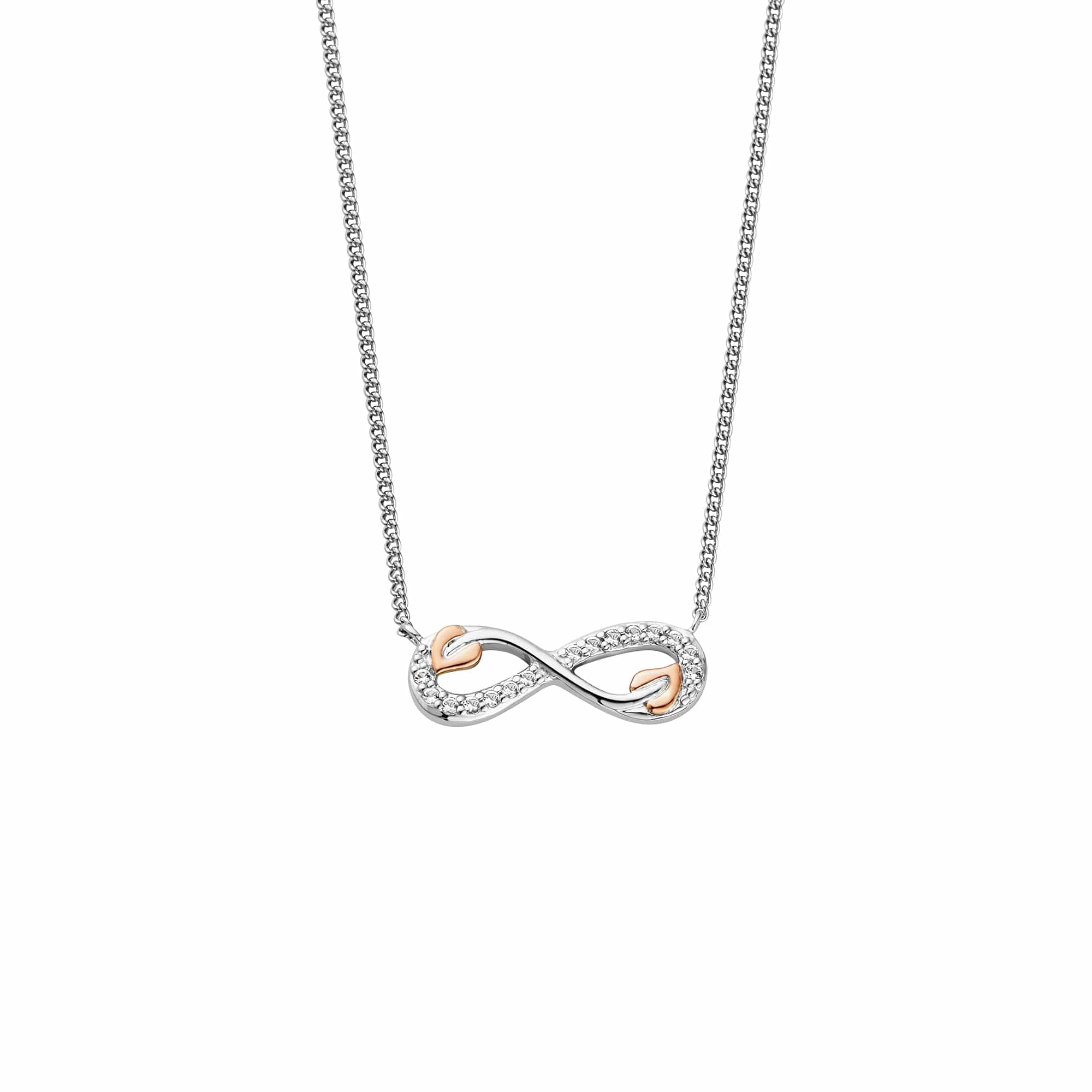 Clogau Tree of Life infinity white topaz and sterling silver necklace