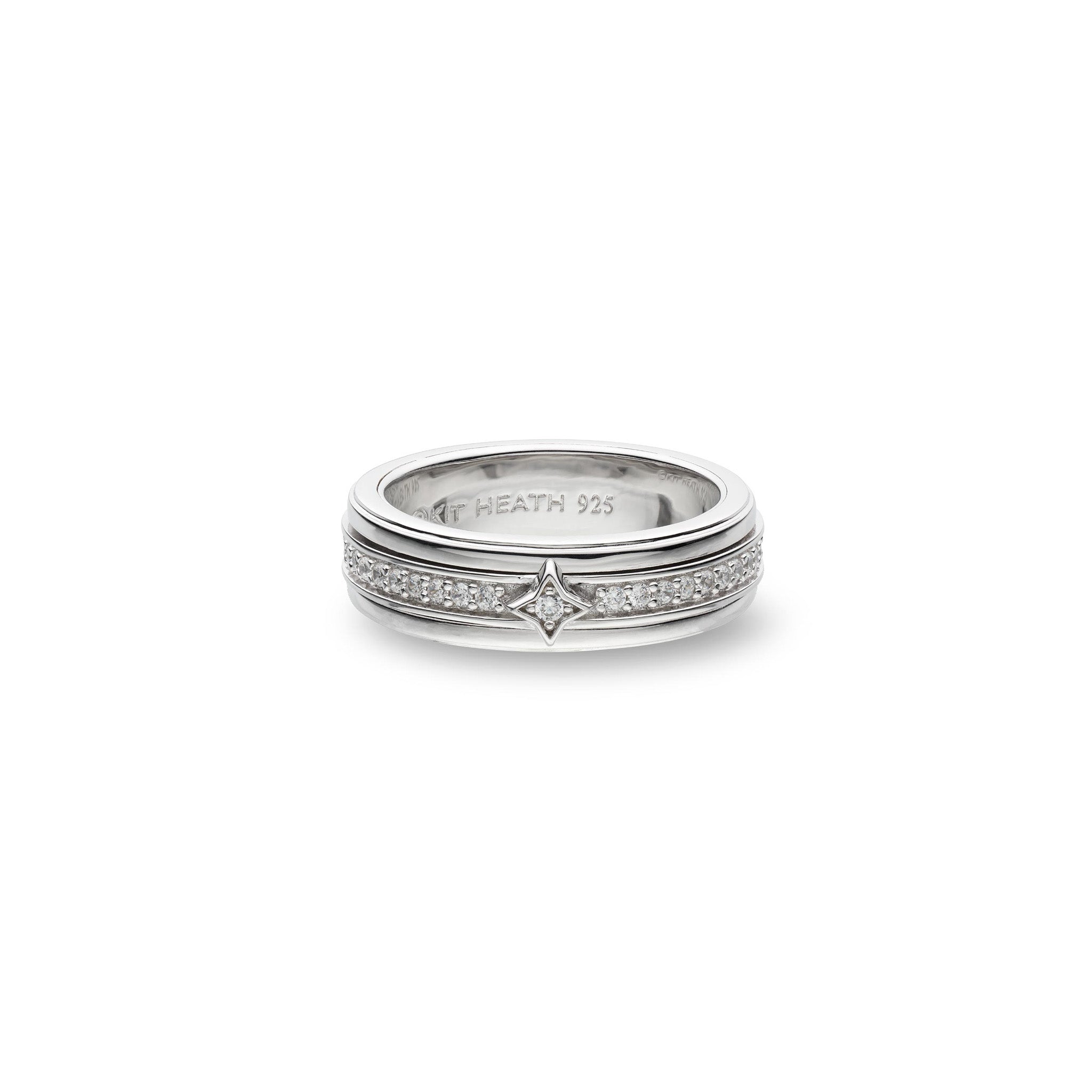 KH Celeste Astoria Starburst CZ Spinner ring