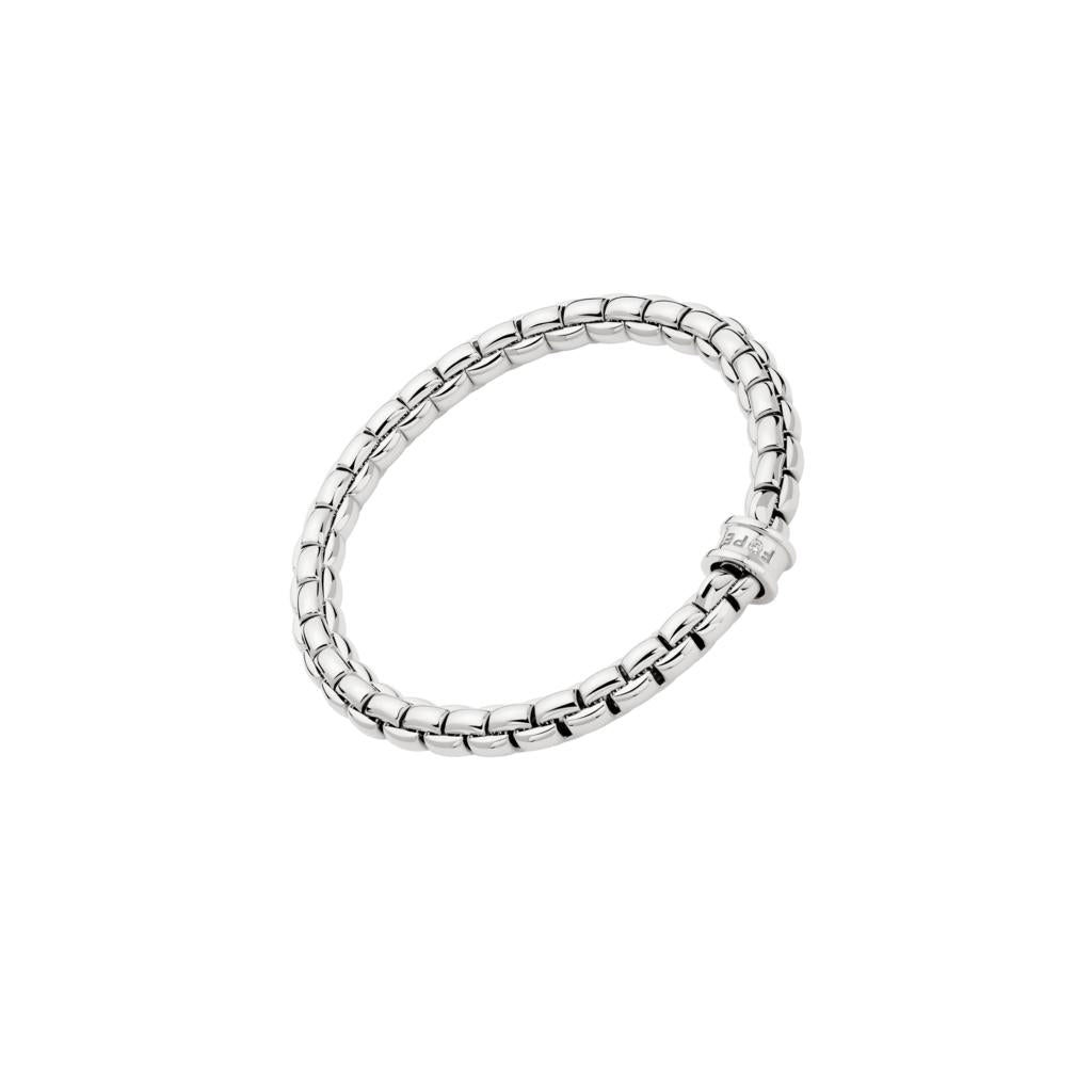 Fope Eka Bracelet 18ct White Gold with 0.02ct White Diamond
