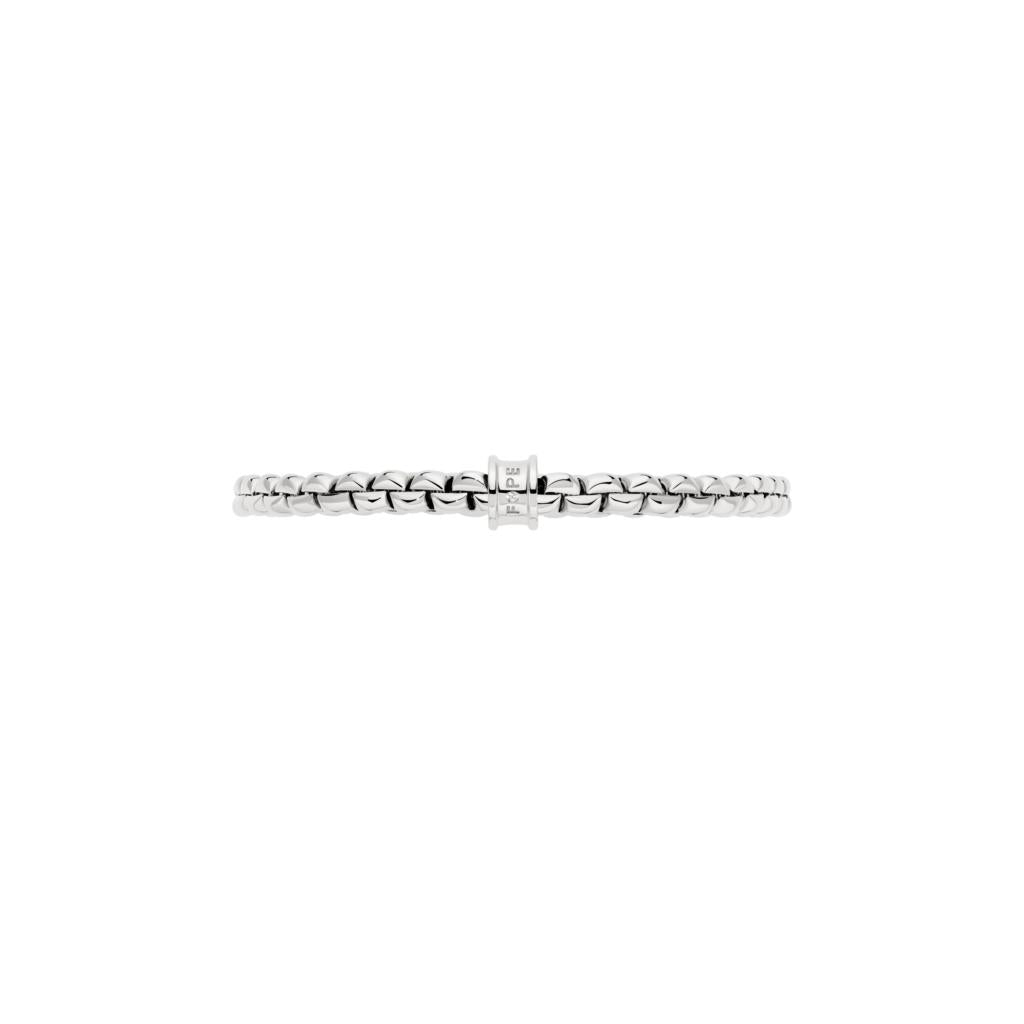 Fope Eka Bracelet 18ct White Gold 0.01ct White Diamond