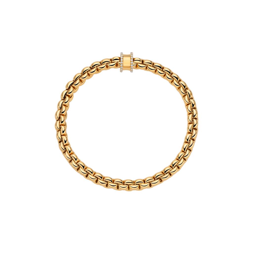 Fope Eka Bracelet 18ct Yellow Gold Total Diamond weight 0.17ct