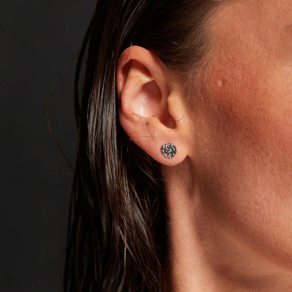 Hot Diamonds Silver Marble Earrings