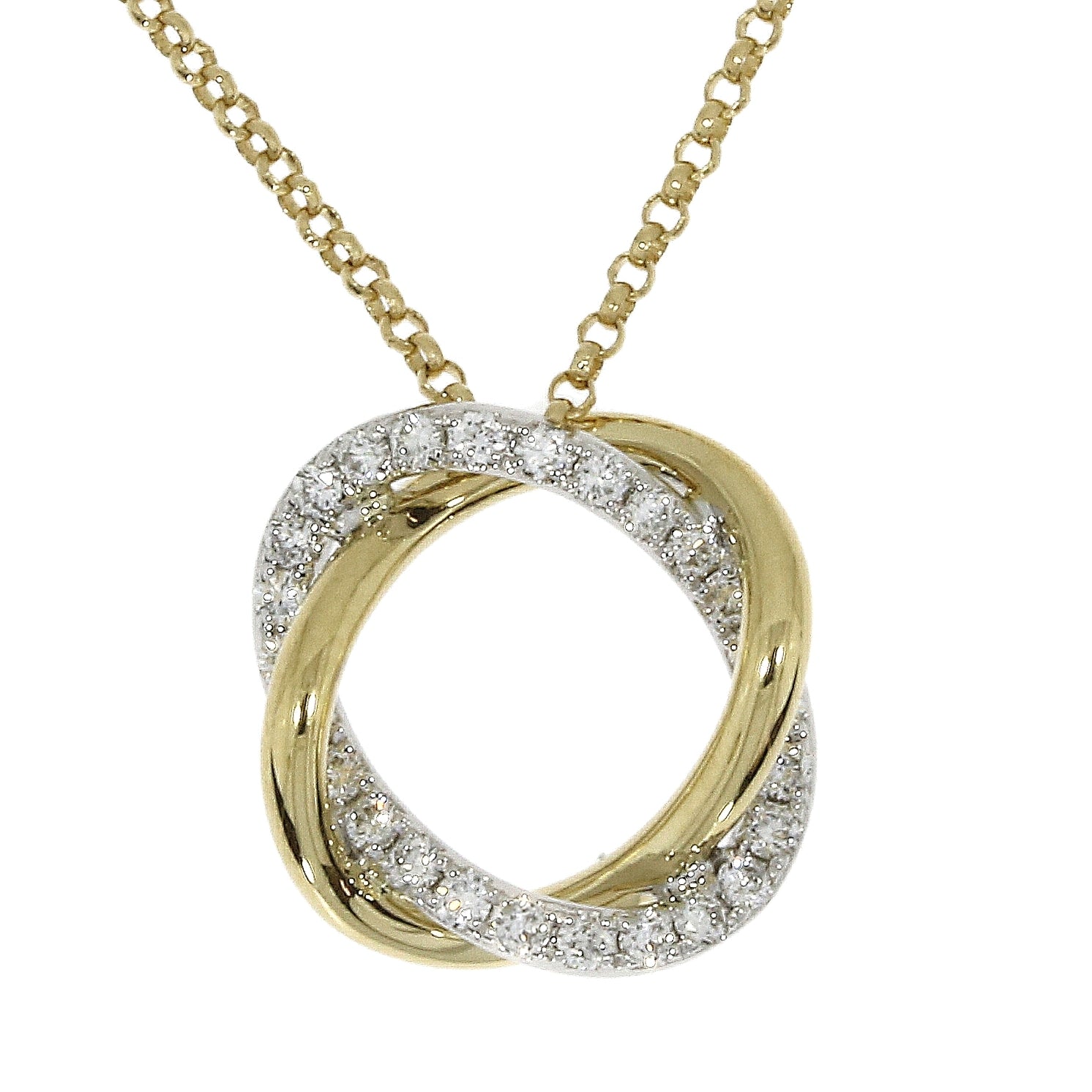 18ct Yellow and White Gold Atom Pendant