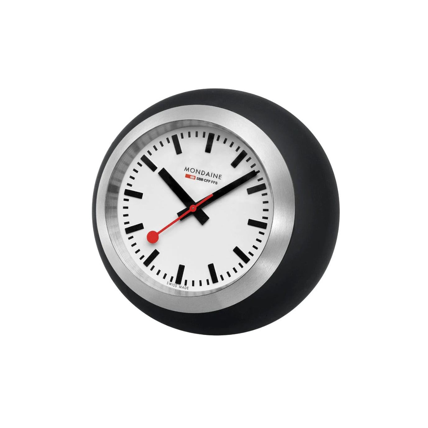 Mondaine Black Globe Table Clock