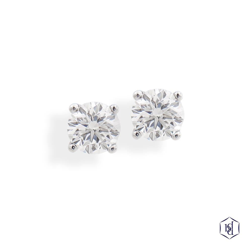 Platinum Windsor Classic Diamond Earrings