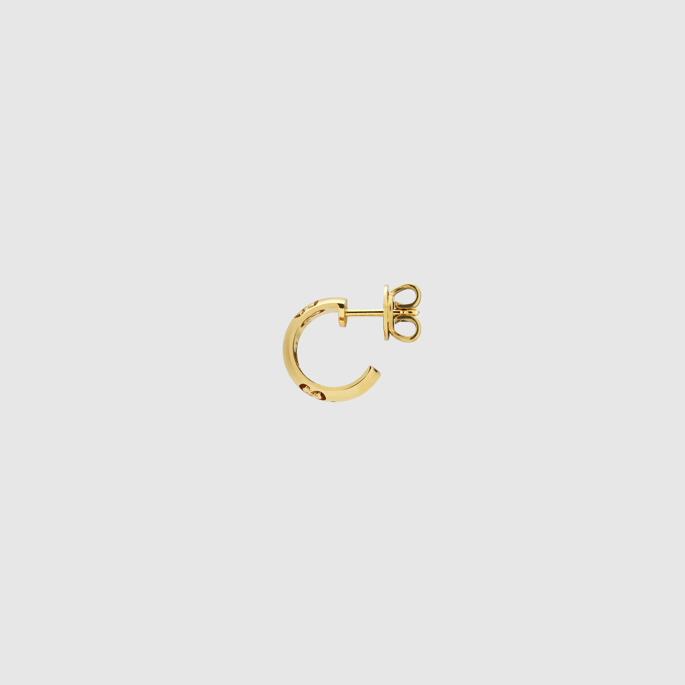 Gucci 18ct Yellow Gold Icon GG Hoop Earrings