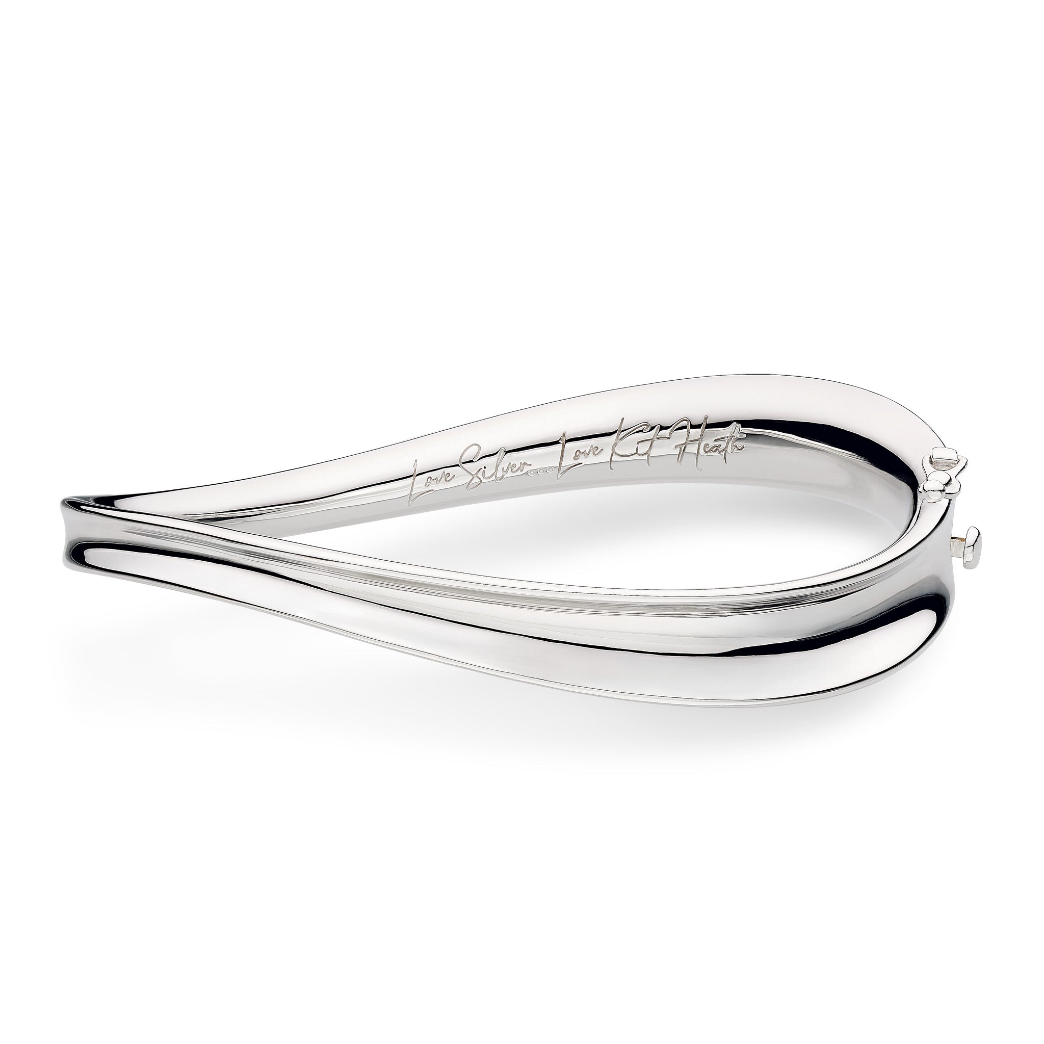 Kit Heath Silver Serenity Hinged Bangle