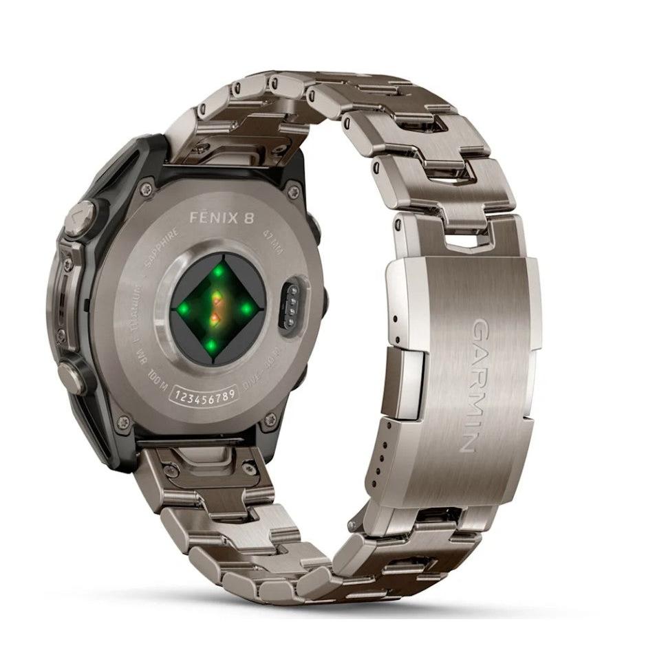Fenix 8 47mm Amoled Smart Watch. Sapphire, Titanium with Vented Titanium Bracelet