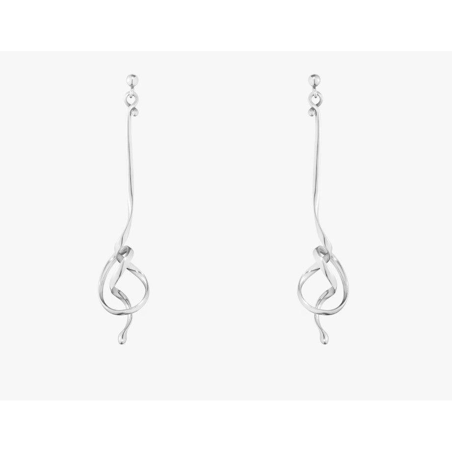 Georg Jensen Silver Forget-Me-Knot Torun Earrings