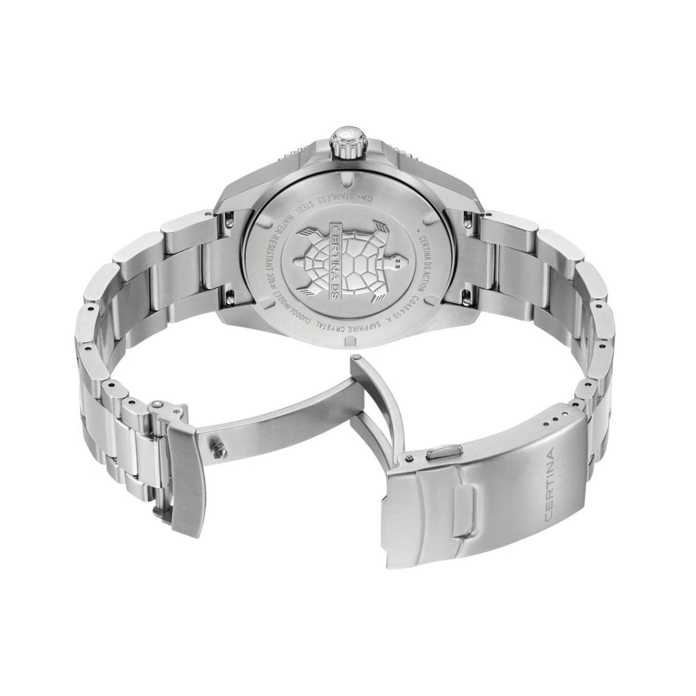 DS Action 40mm Quartz Watch. Green Dial Stainless Steel Bracelet.