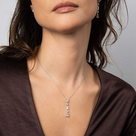 Elongated Half Bezel Pendant