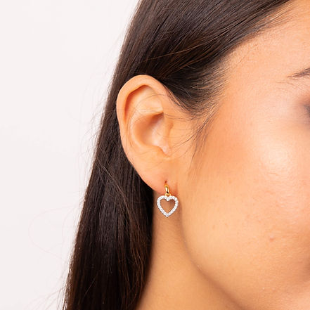 Gold Plated Heart Earrings