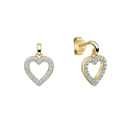 Gold Plated Heart Earrings