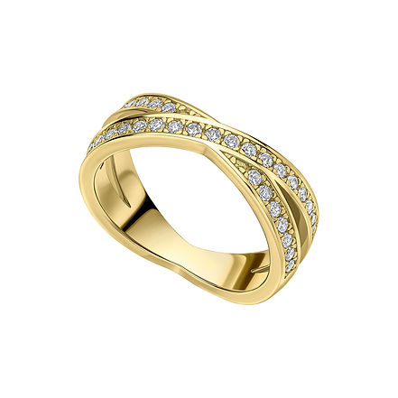 G/P CZ Criss Cross Ring