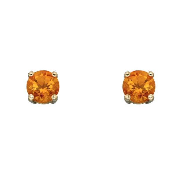 9ct Yellow Gold Yellow Topaz Stud Earrings