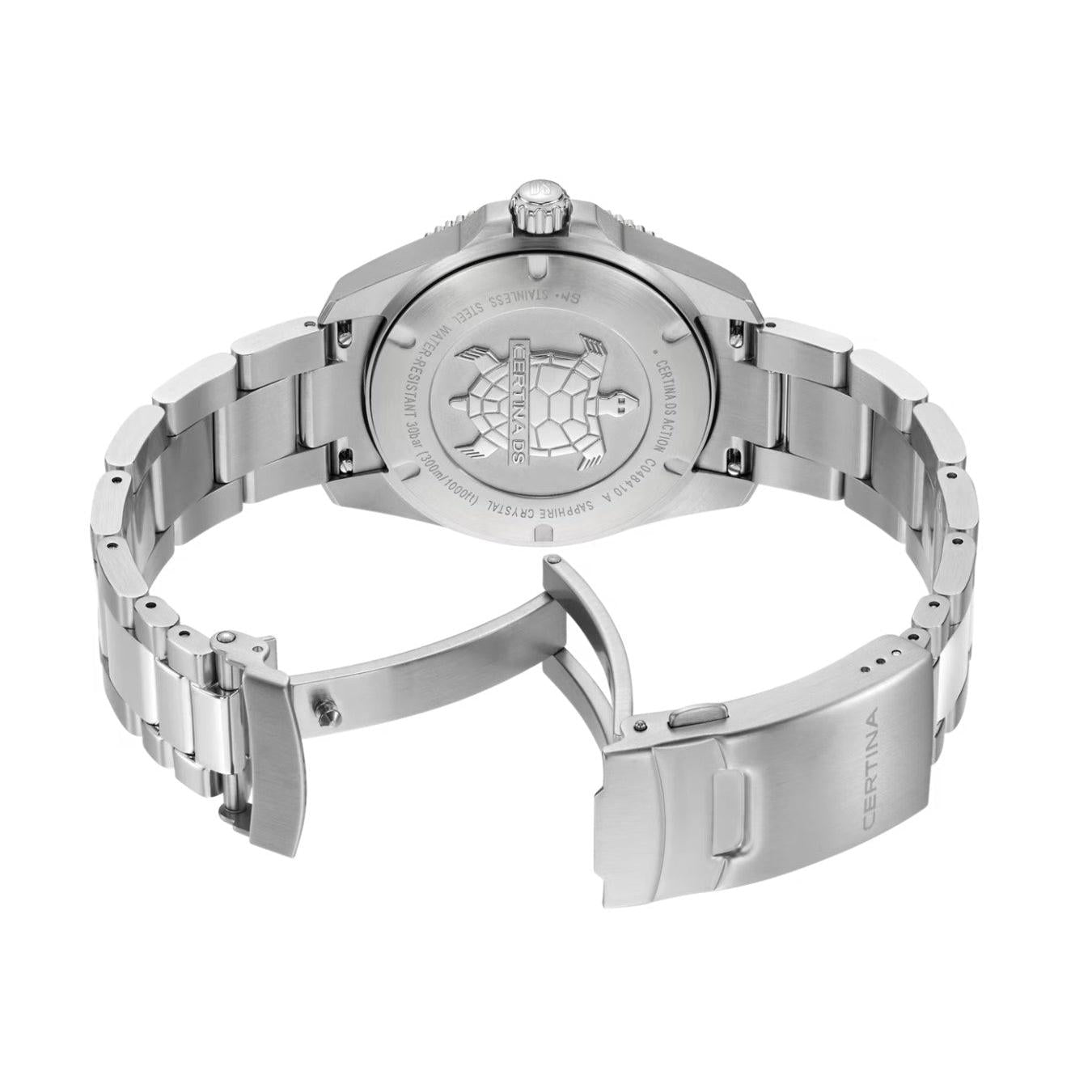 DS Action 40mm Quartz Watch. Blue Dial Stainless Steel Bracelet.
