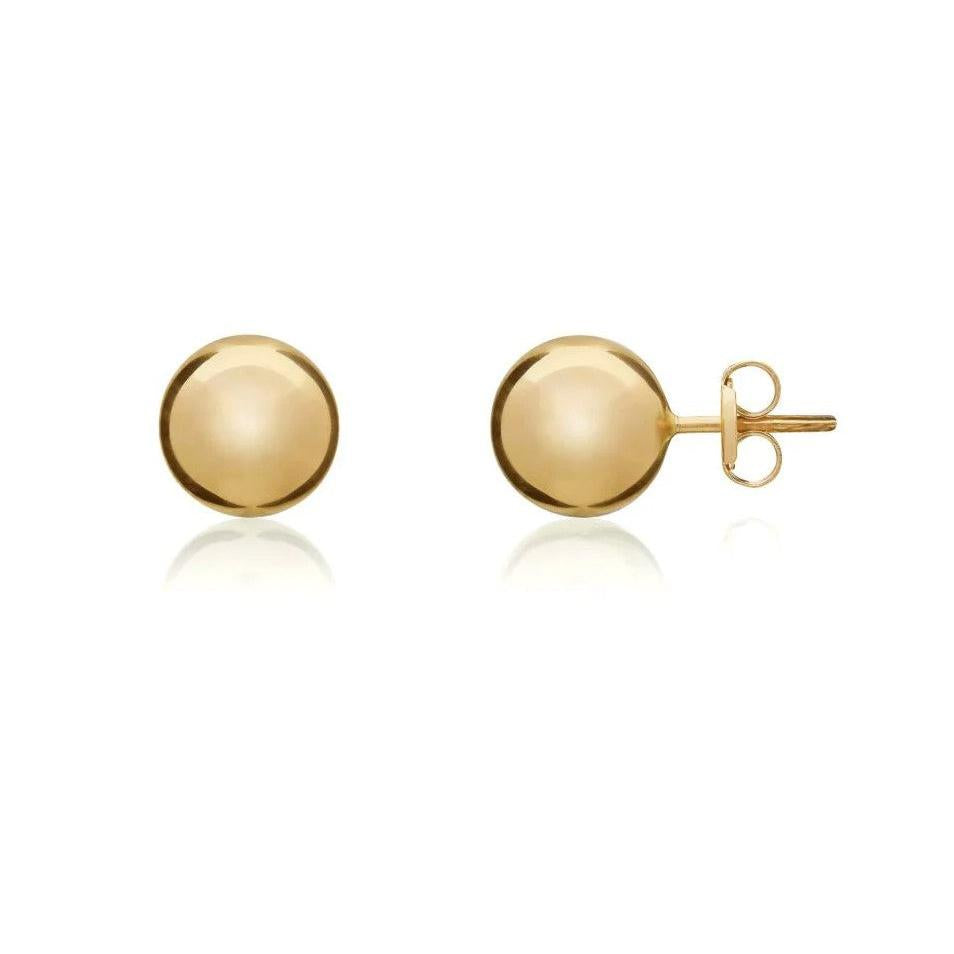 9ct Yellow Gold 8mm Ball Studs