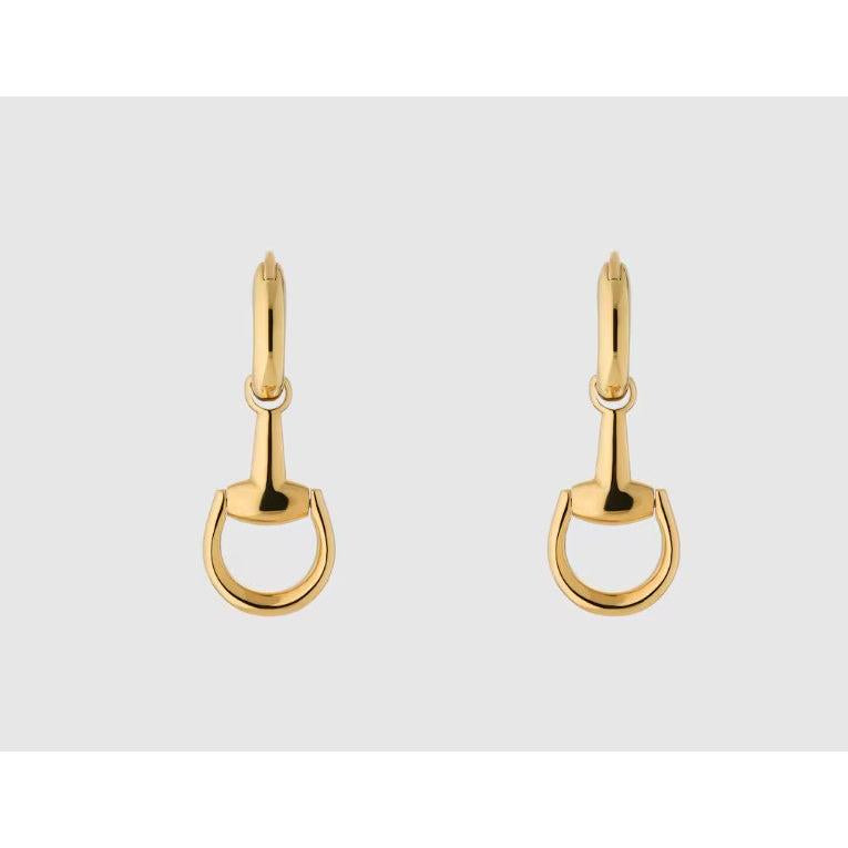 Gucci 18ct Yellow Gold Horsebit Drop Earrings