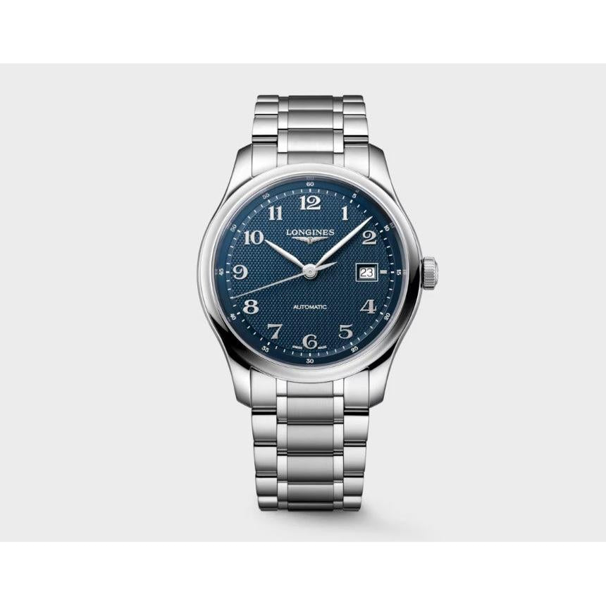 Longines The Master Collection Automatic Watch. Blue Barleycorn Dial Stainless Steel Bracelet.