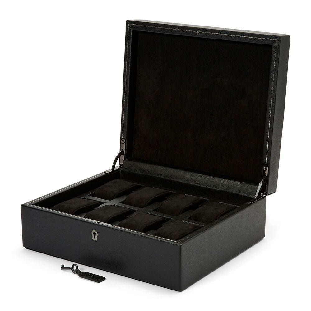 Wolf 1834- British Racing 8 Piece Watch Box- Black