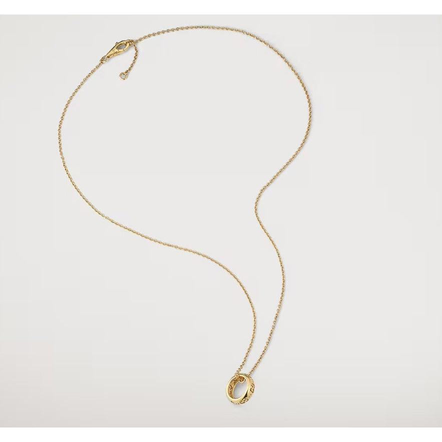 Gucci 18ct Yellow Gold Mini Spool GG Necklace