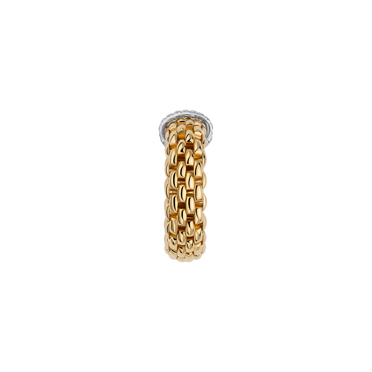 Vendome Flex'it 18ct Yellow Gold Ring with Diamond Pave 0.23ct