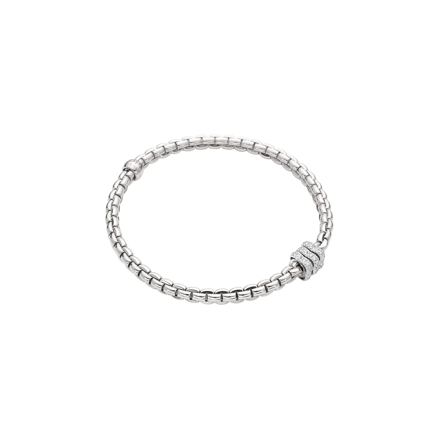 18ct White Gold Eka Bracelet with Diamond Pave 0.33ct