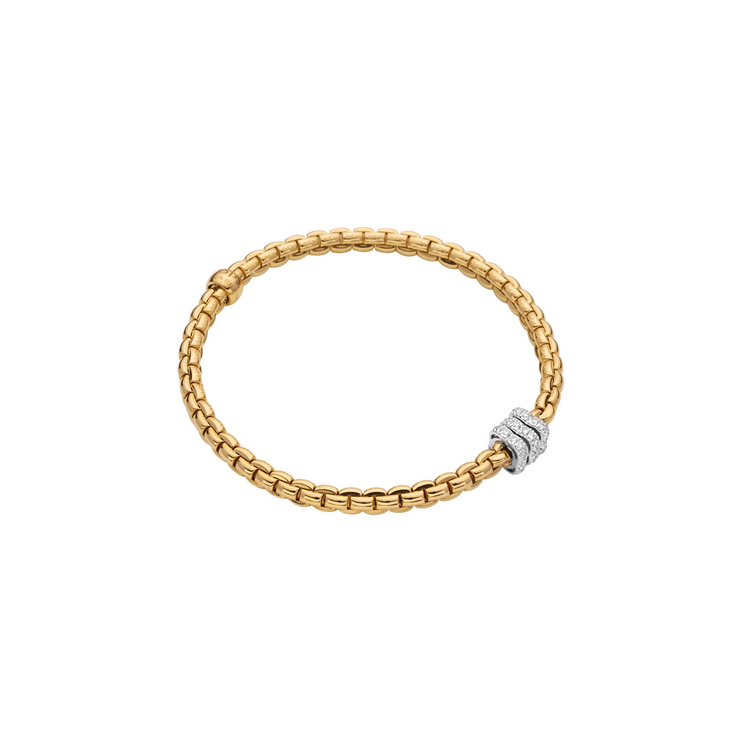 18ct Yellow Gold Eka Bracelet with Diamond Pave 0.33ct