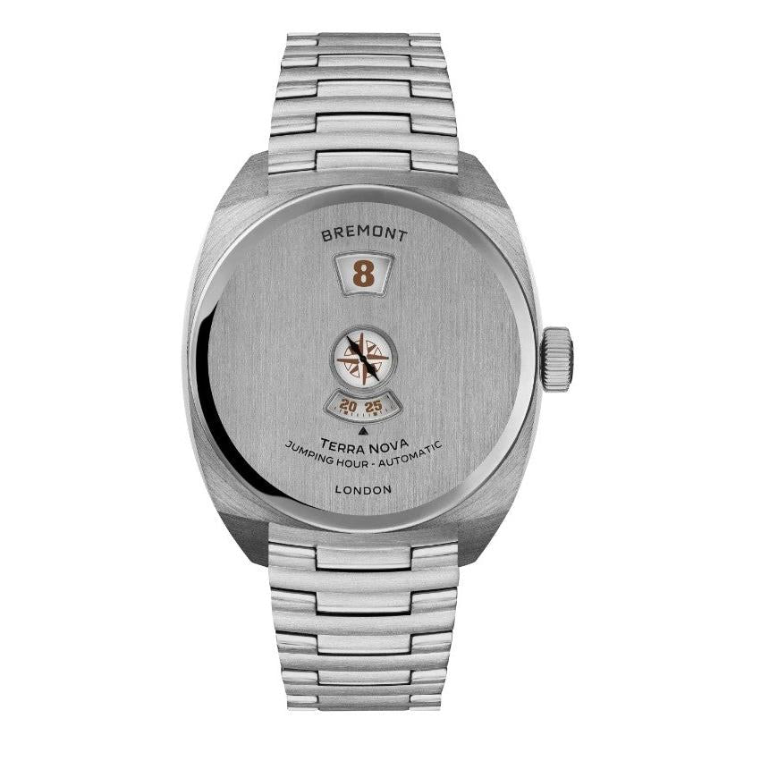 Terra Nova Jumping Hour Automatic Watch. Stainless Steel Bracelet.