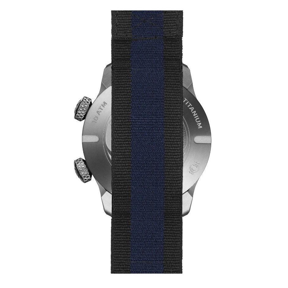 Altitude MB Meteor Time Zone Automatic Watch. Blue Dial, Blue/Black Nato Strap