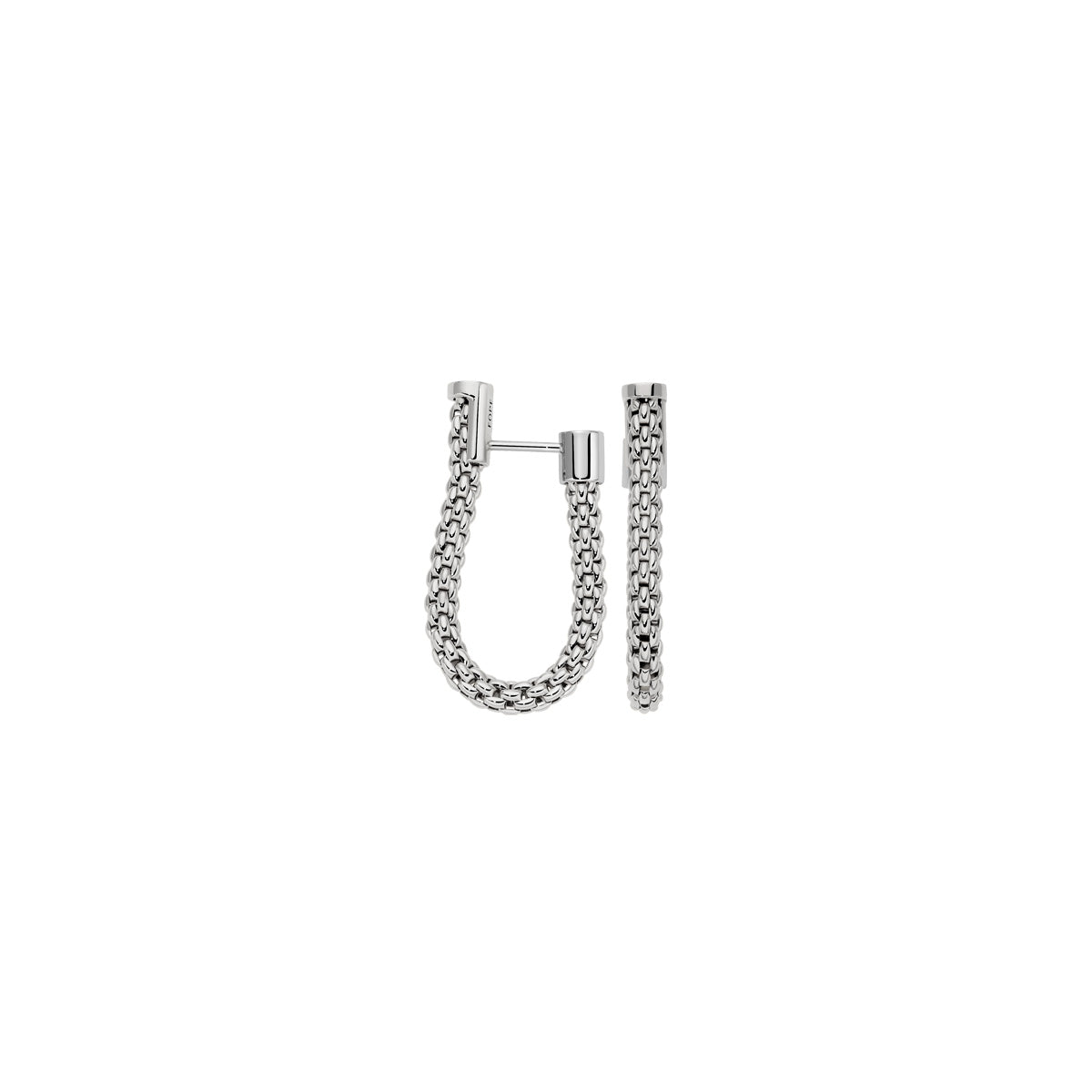 Essentials 18ct White Gold Hoop Earrings