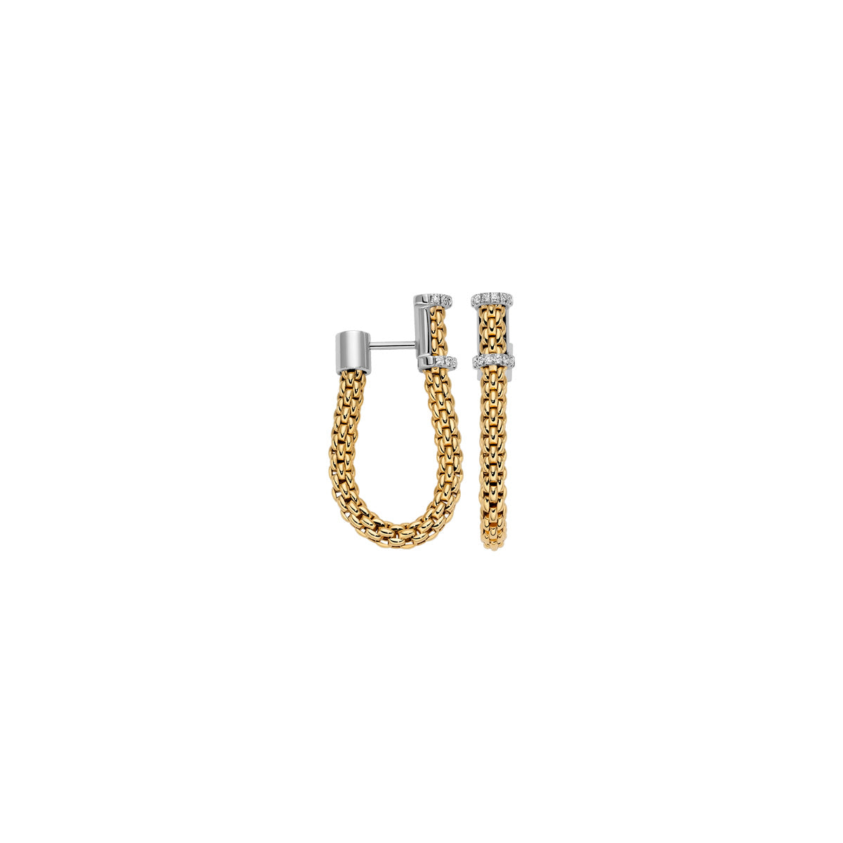 18ct Yellow Gold Essentials Flex'it Earrings with Diamonds 0.17ct