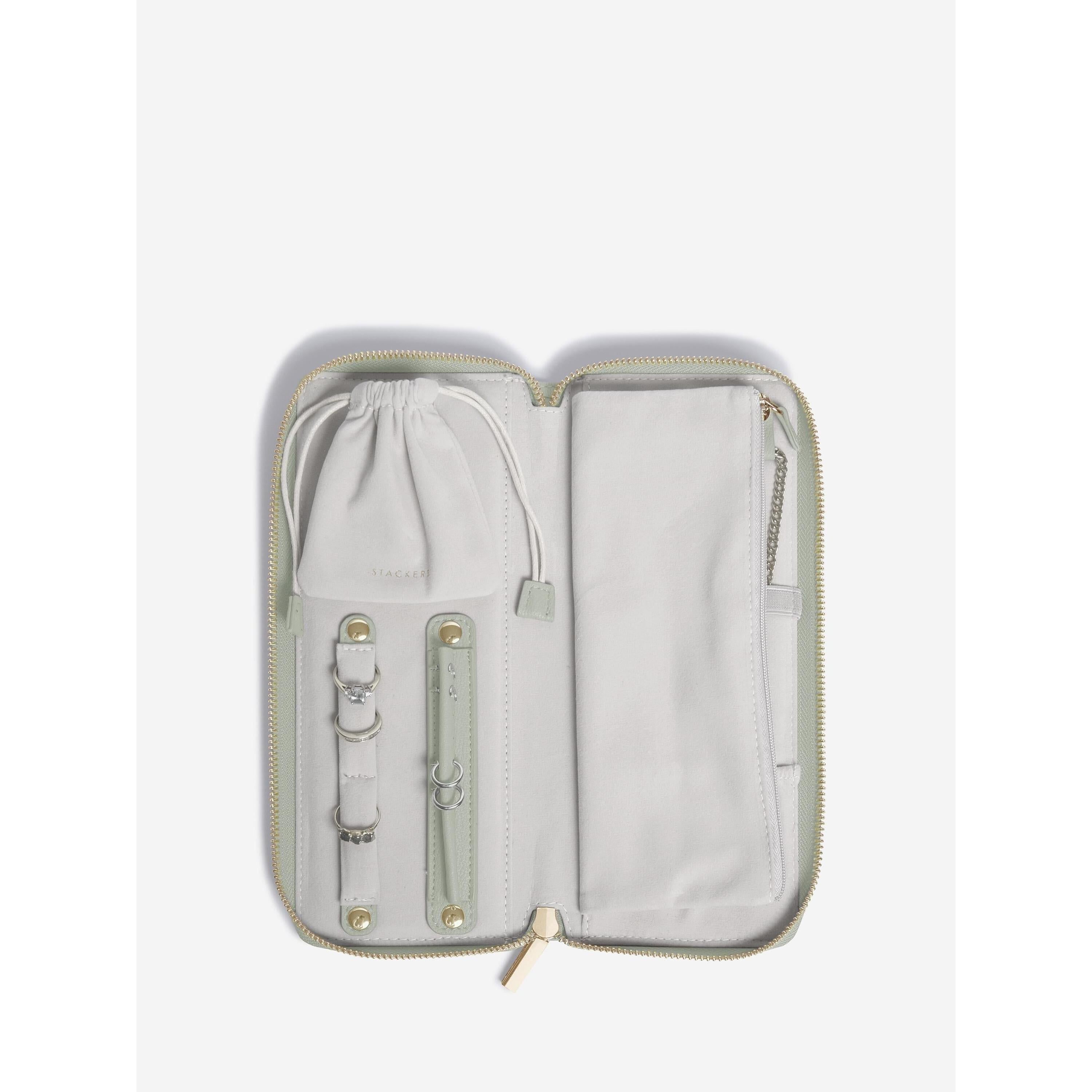 Stackers Jewellery Roll in Sage Green