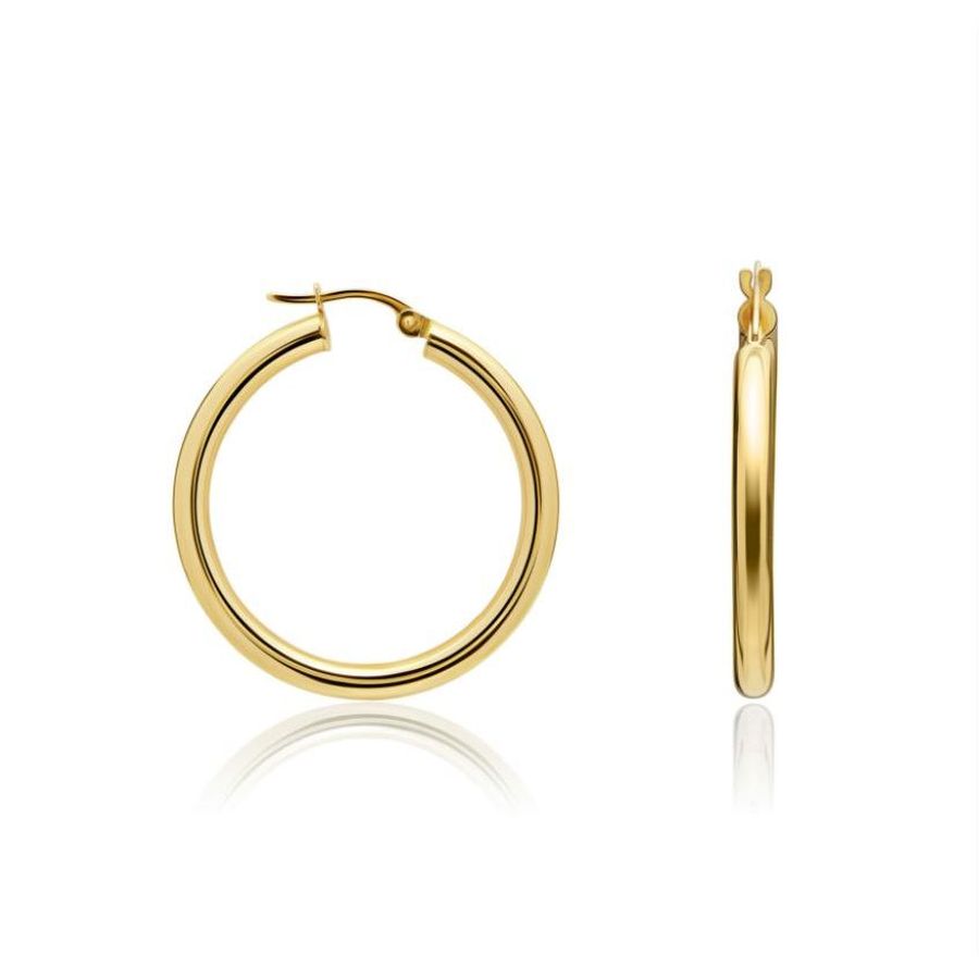 9ct Yellow Gold Hoop Earrings