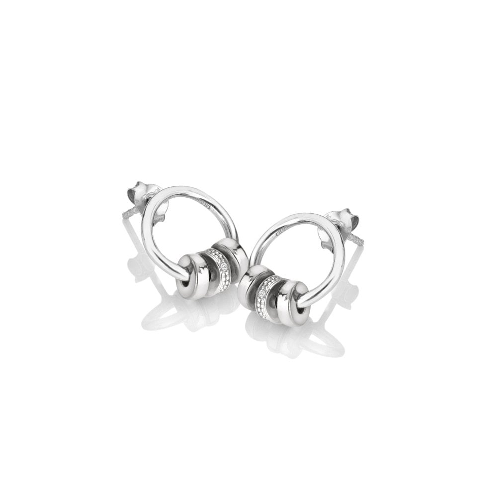 Hot Diamonds Trio Barrel Earrings