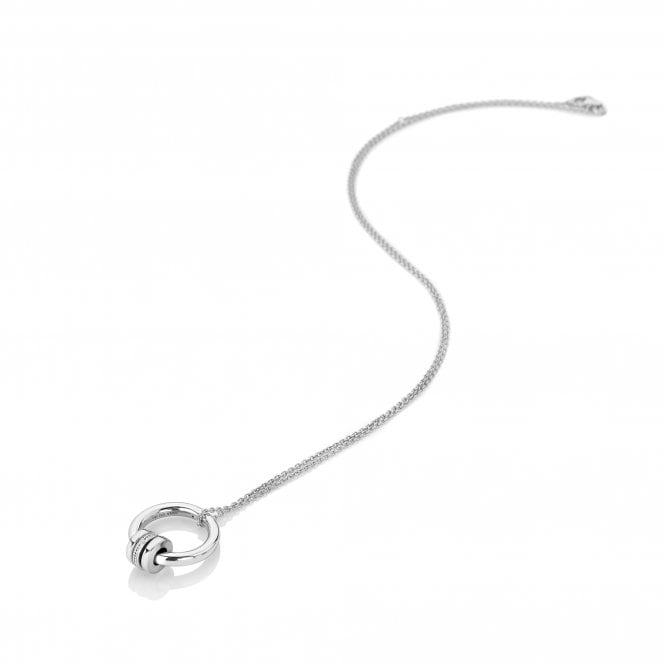 HD Silver Trio Barrel Pendant + Chain